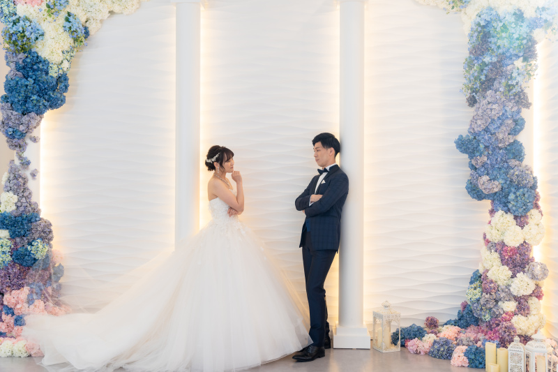 雨でもロマンティックなウェディングフォト♡