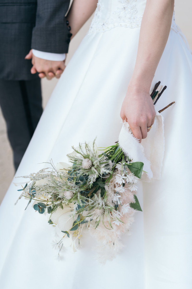 キラキラのビーチでブーケセレモニー♡