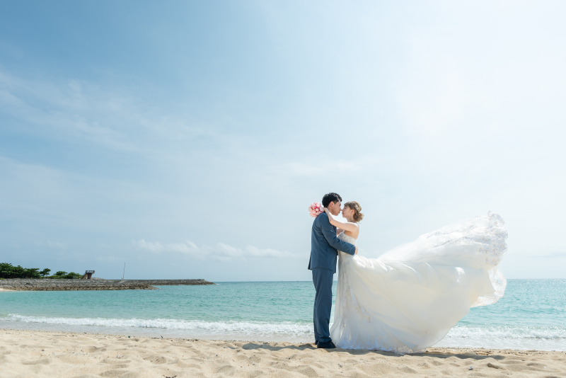 美ら海で楽しくビーチフォト撮影