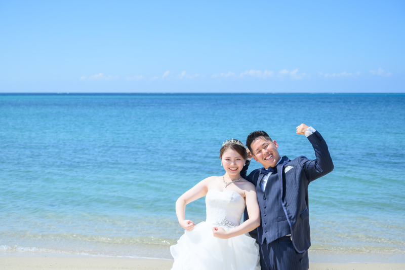 おすすめ!青い海も南国グリーンも満喫!ビーチ+1ロケ平和創造の森公園ウェディング