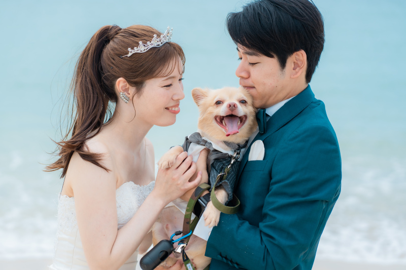 大切な愛犬&愛猫と叶える!沖縄フォトウェディング☆お客様のお写真をご紹介します