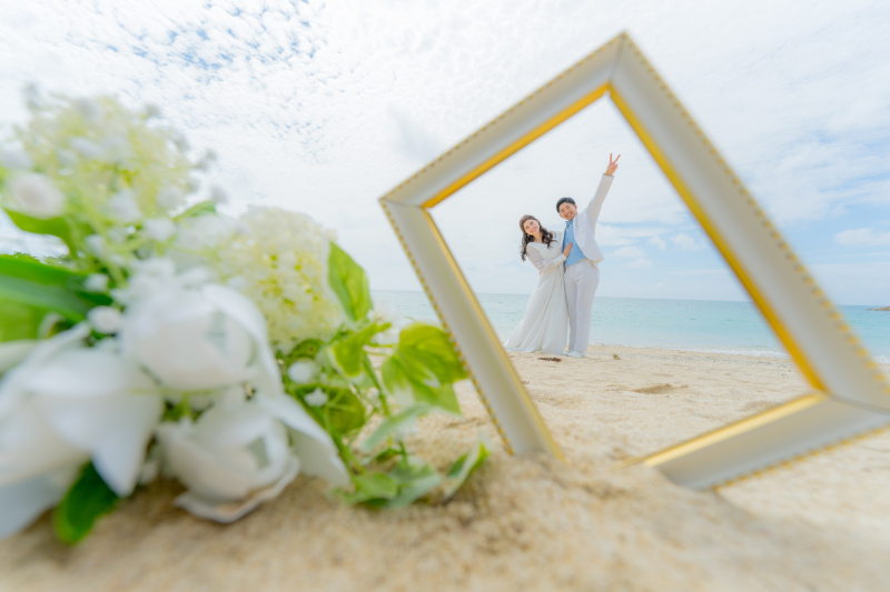 おふたりらしいビーチフォト♡