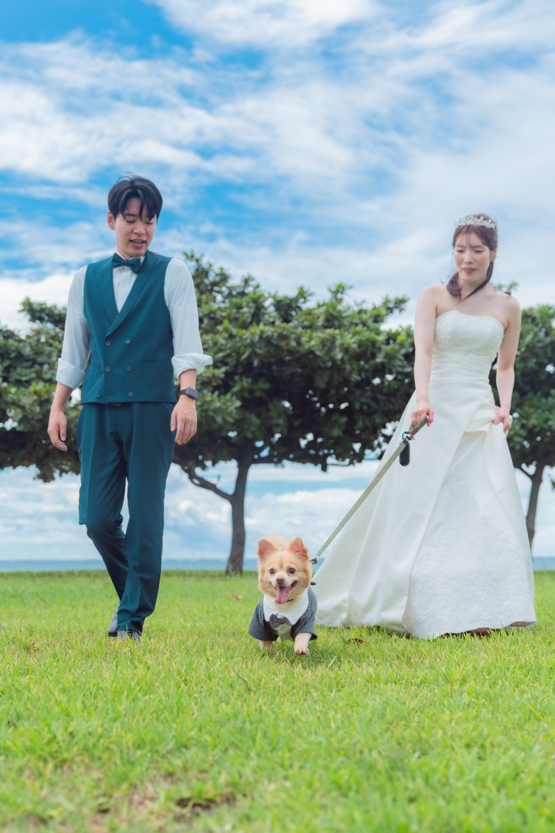 大切な愛犬&愛猫と叶える!沖縄フォトウェディング☆お客様のお写真をご紹介します