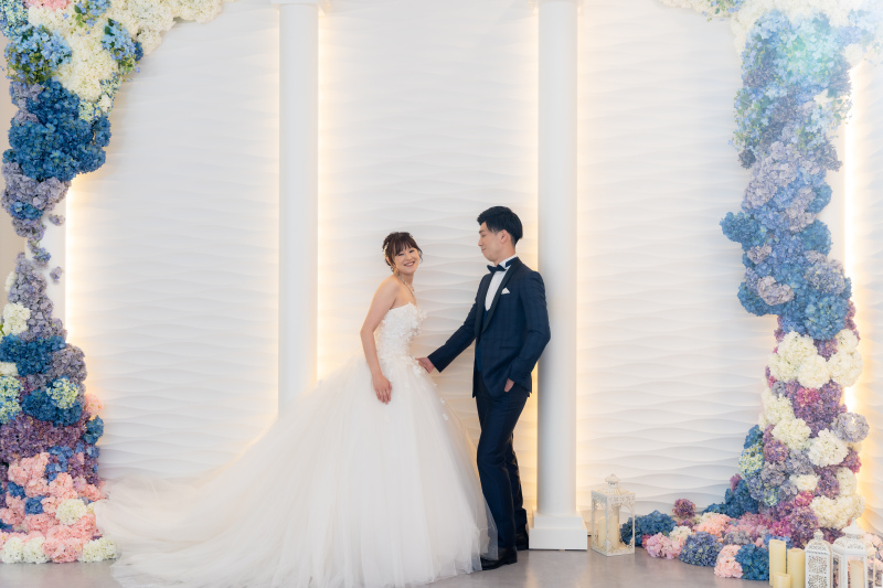 雨でもロマンティックなウェディングフォト♡