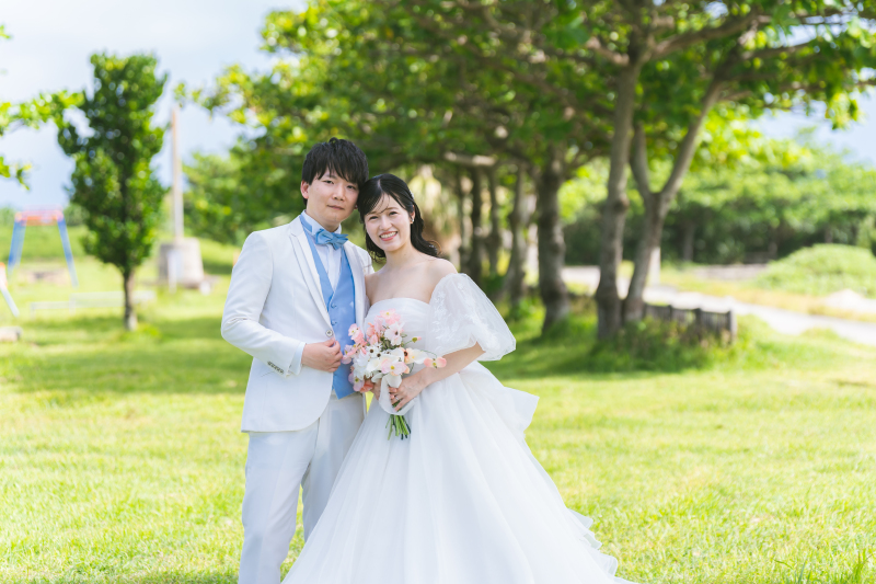笑顔いっぱいふたりらしい沖縄ウェディングフォト♡