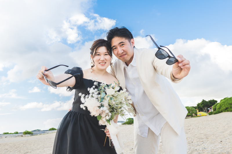 夕方のビーチで…