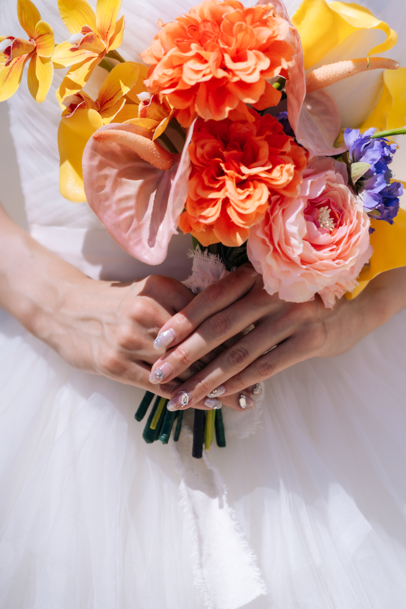 海風に映える華やかブーケで叶える華やかな花嫁姿&hearts;♡