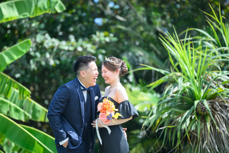 おすすめ!青い海も南国グリーンも満喫!ビーチ+1ロケ平和創造の森公園ウェディング