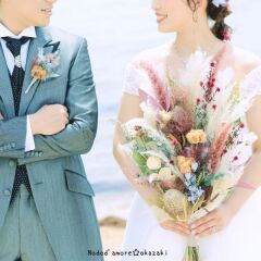 【海ロケ】お持ち込みブーケ&髪飾り③