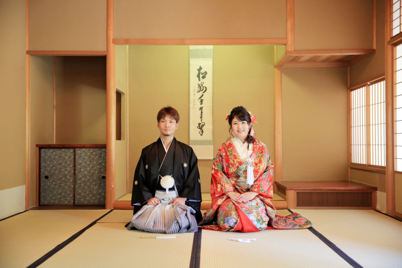 年賀状に!茶室和装フォト