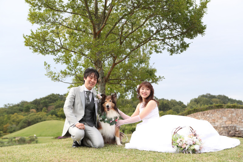 お家のわんちゃん ねこちゃんも撮影に参加 公開日 21年3月25日 スタジオエース高松店 香川県でフォトウェディング探すならphotorait