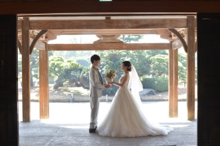 ウエディングドレス in 栗林公園