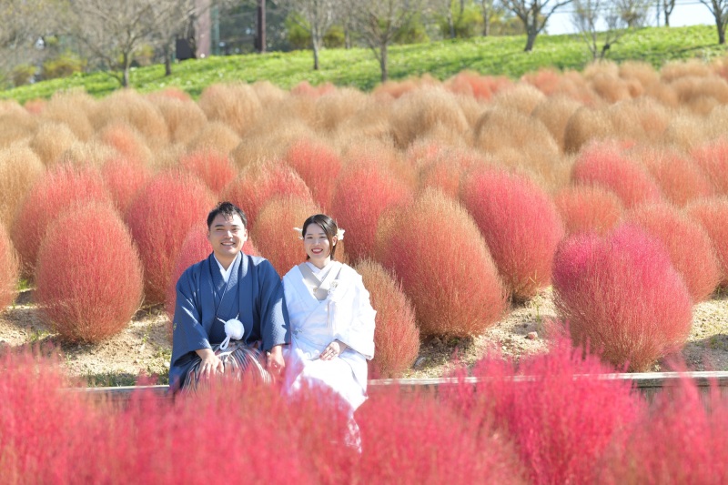 和装と秋のまんのう公園