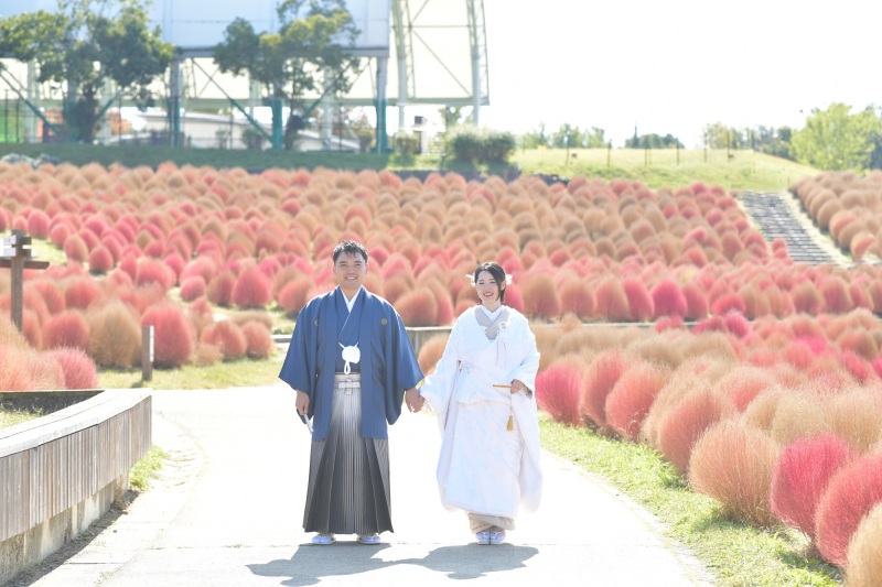 和装と秋のまんのう公園