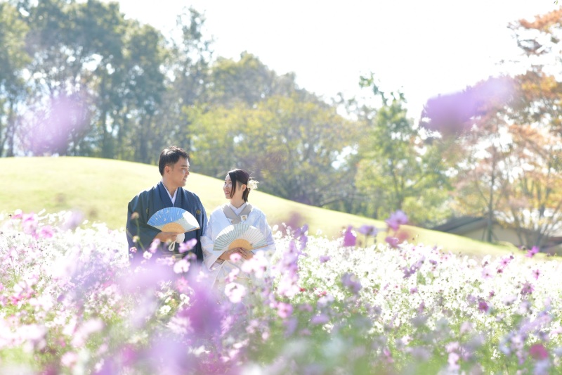 和装と秋のまんのう公園