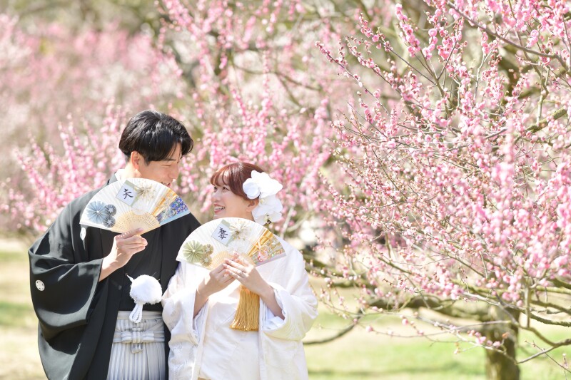 栗林公園で梅フォト