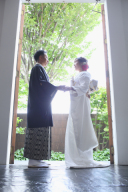 ご両親様に見守られて<挙式シーン>を撮影いたしました