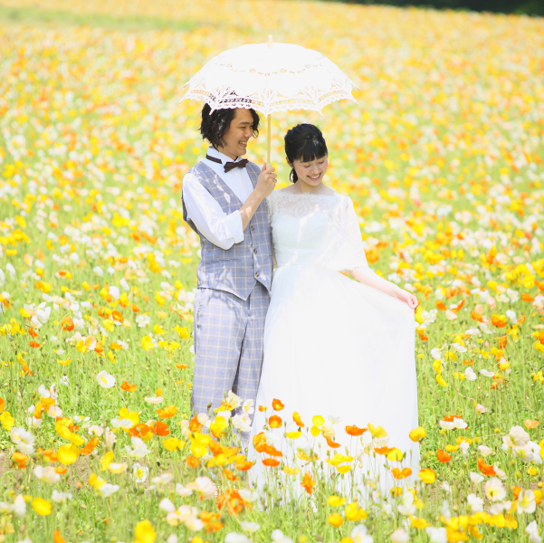 人混み知らずの広大なポピー畑♡