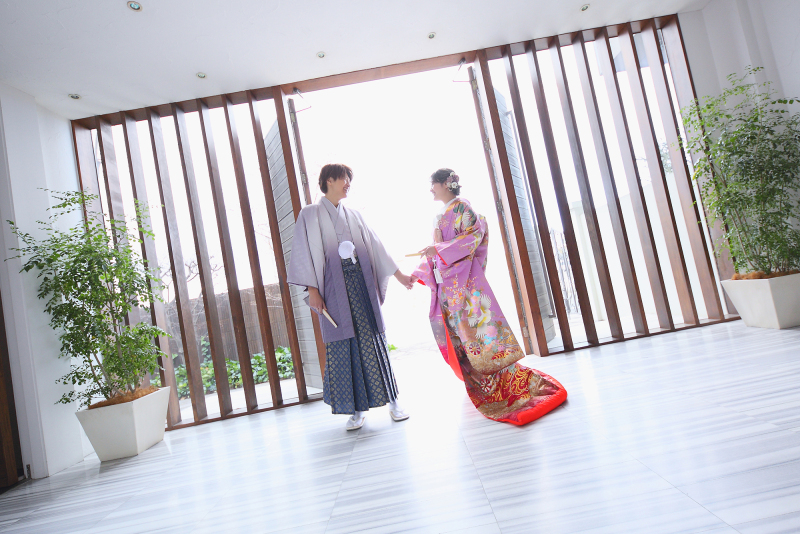 とてもチャーミングなおふたりのフォトウェデイング