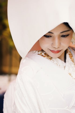 白無垢に綿帽子が人気です♡