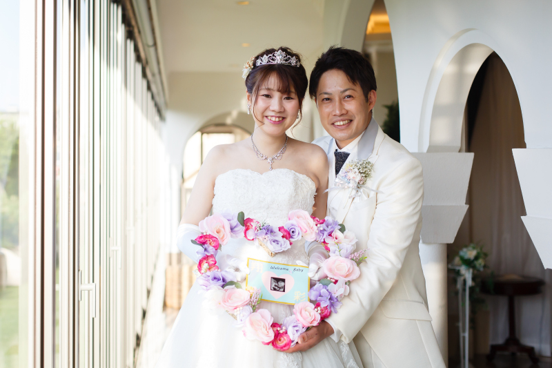 お腹の赤ちゃんと初めての家族写真♡