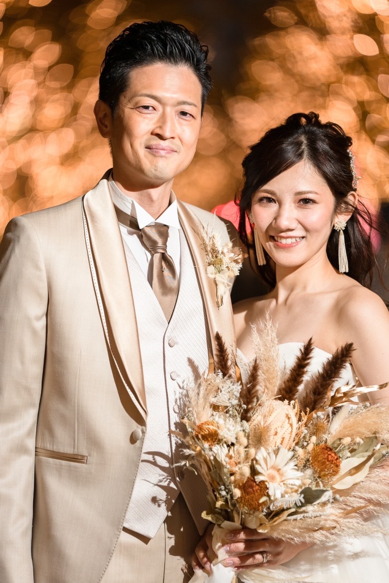 ガーデンテラスでのイルミフォトが可愛い♡スタジオ隣接なので寒い時期でも安心♫