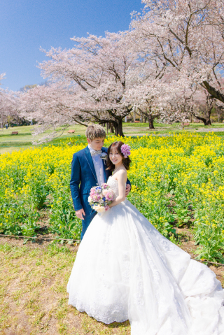 昭和記念公園でロケーションウェディング♫スタジオでも撮影出来ます！