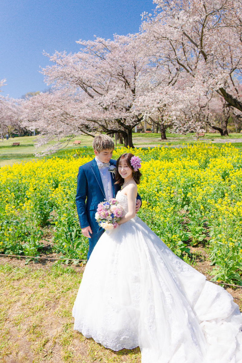 昭和記念公園でロケーションウェディング♫スタジオでも撮影出来ます！