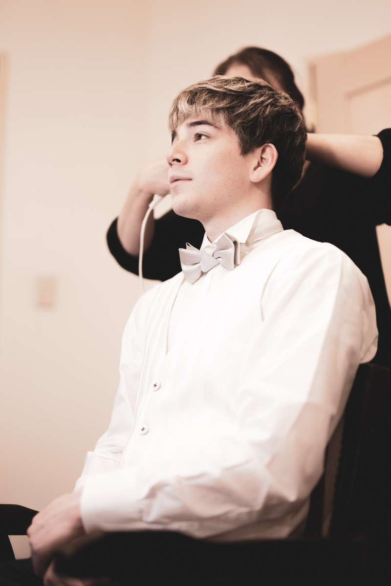 お二人専用のブライズルームでゆったりお支度♡