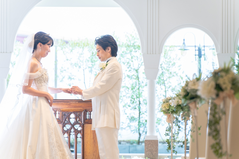 チャペルでは挙式さながらの撮影も！♪