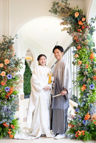 お花のアーチが可愛い！！✿