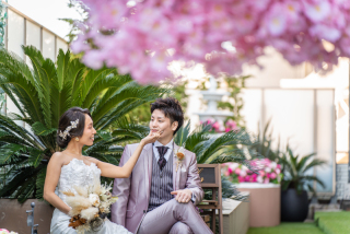 スタジオのテラスでは屋外撮影もできます♫