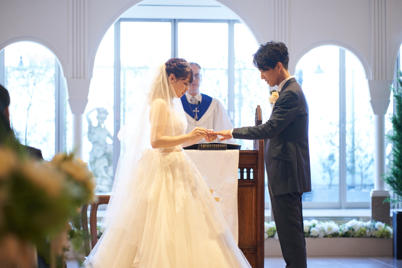 チャペルブースでは挙式セレモニーも行っております♡