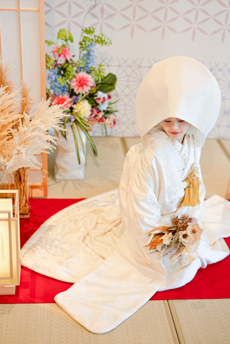 白無垢ならでは！綿帽子はいかがですか♡