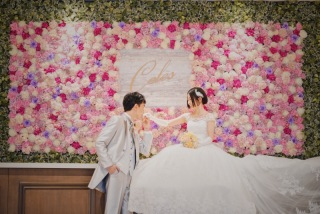 お花いっぱいのフラワーウォール♡