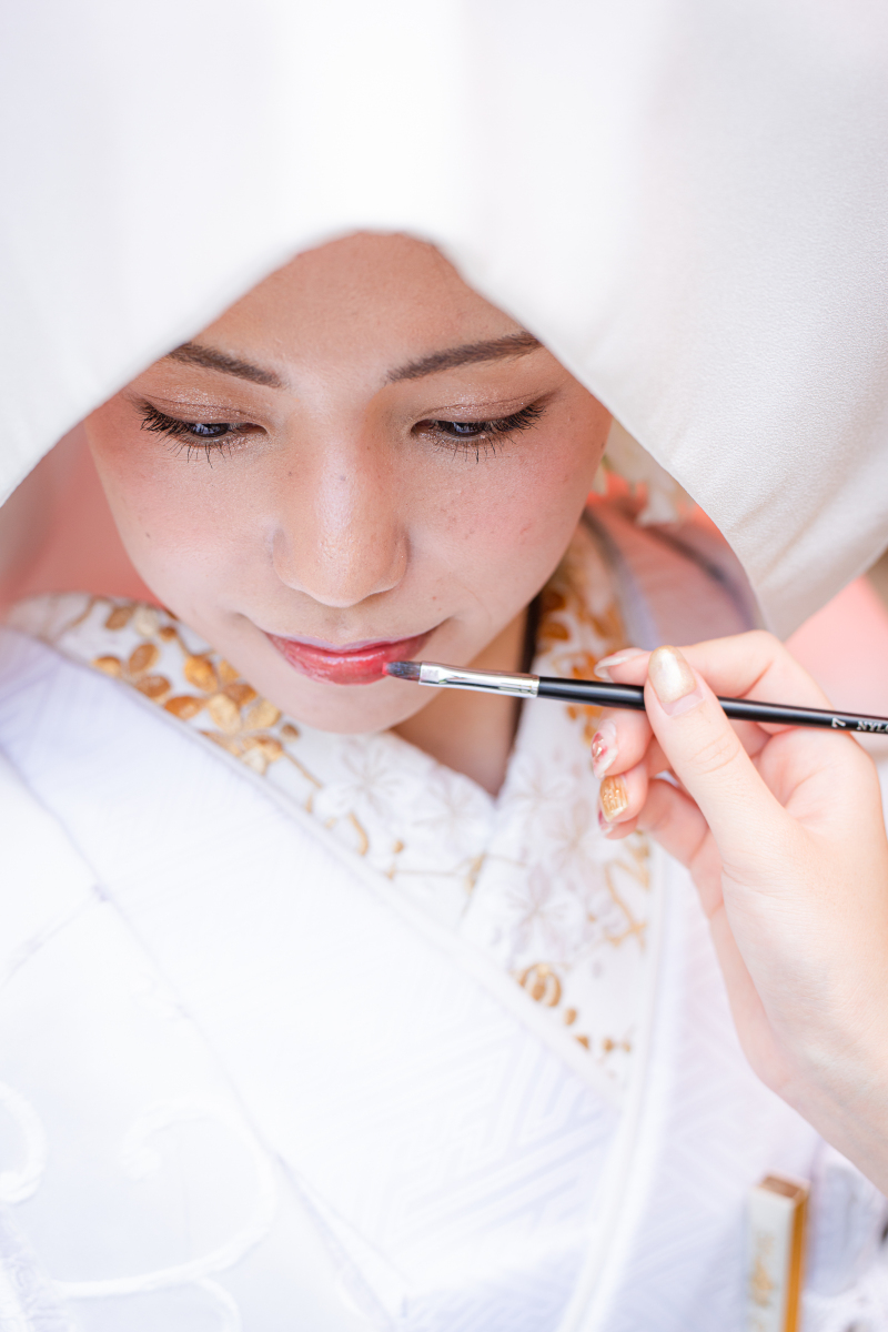 白無垢ならでは！綿帽子はいかがですか♡