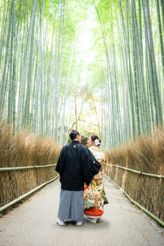嵐山での前撮りショット