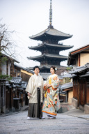 1月撮影の八坂の塔の様子