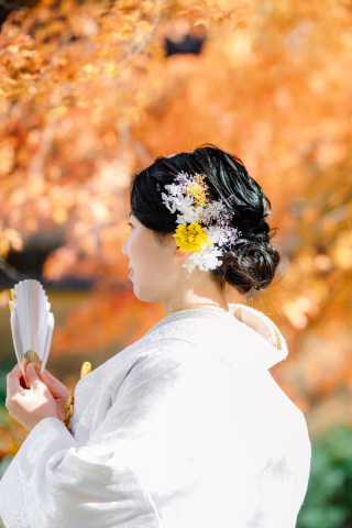 白無垢ヘア｜和装ヘアまとめ