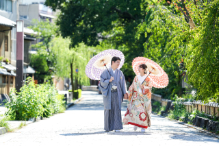 7月の撮影風景【祇園＆大覚寺にて】