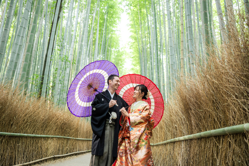 嵐山での前撮りショット