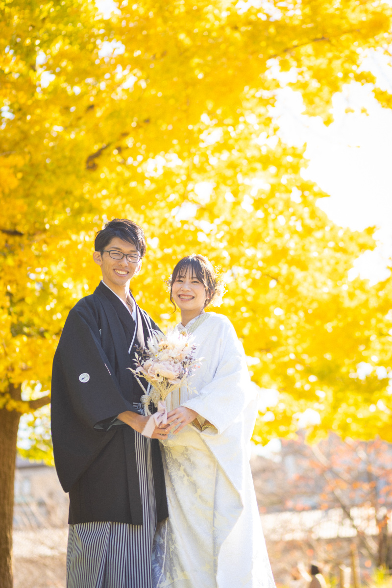 紅葉シーズンのロケ地の様子
