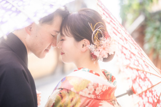 前撮りの定番のポージング♪