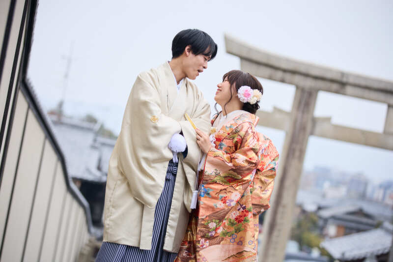 華やかな色打掛のショット