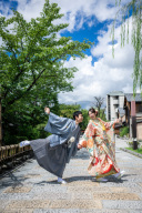 祇園＆鴨川付近にて　撮影の様子♩