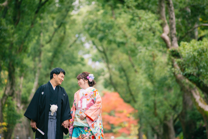 色とりどりの景色の中で　色打掛　自然公園にて