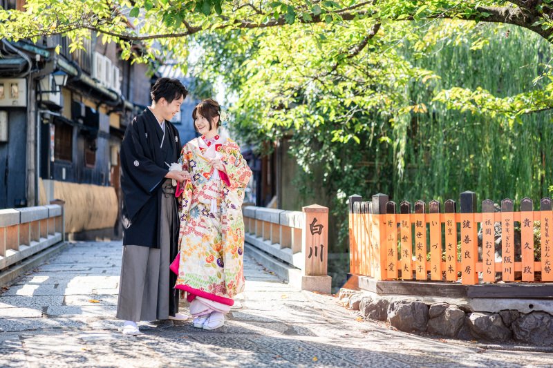 祇園×色打掛の前撮り風景｜10月