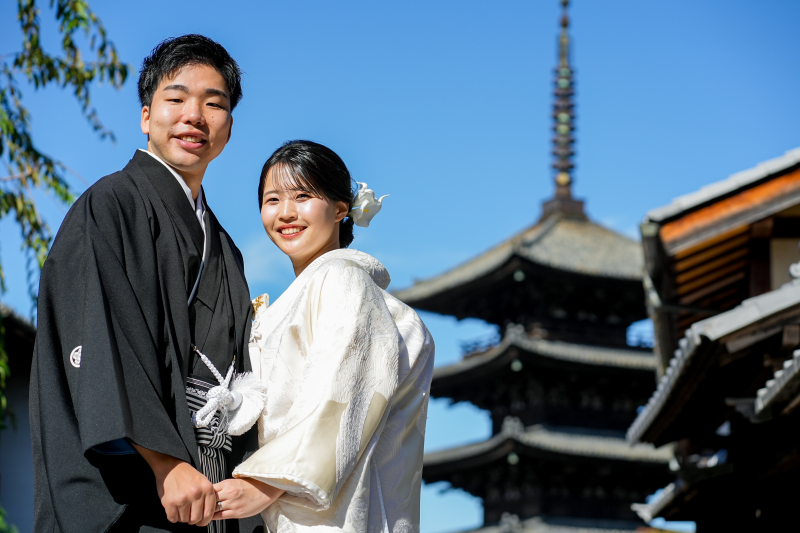 【前撮りレポ】10月の八坂の塔付近にて