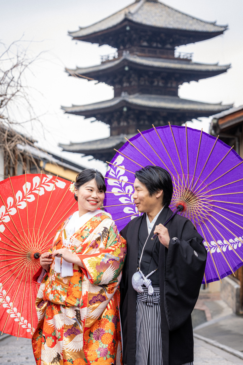 華やかな色打掛のショット
