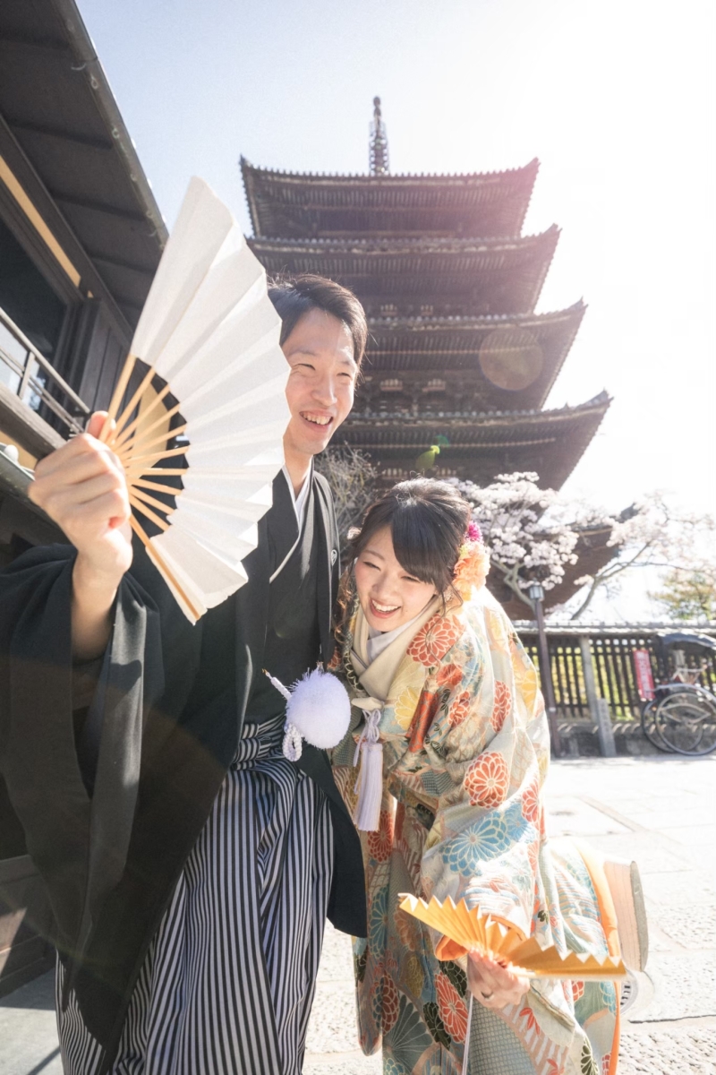春の前撮り〜八坂の塔周辺〜